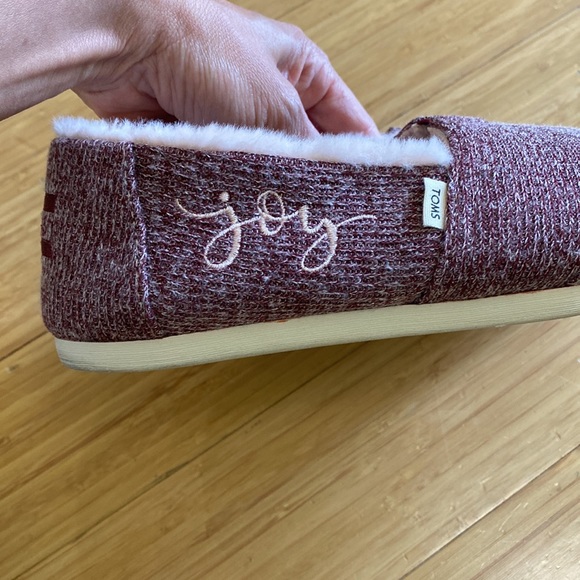 Women’s Toms Shearling Alpargata Shoes Sz 7.5 W - Picture 5 of 9